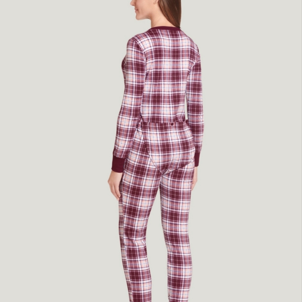 JOCKEY Womens Waffle Plaid Union Whimsy Pajamas Size L - Picture 2 of 14